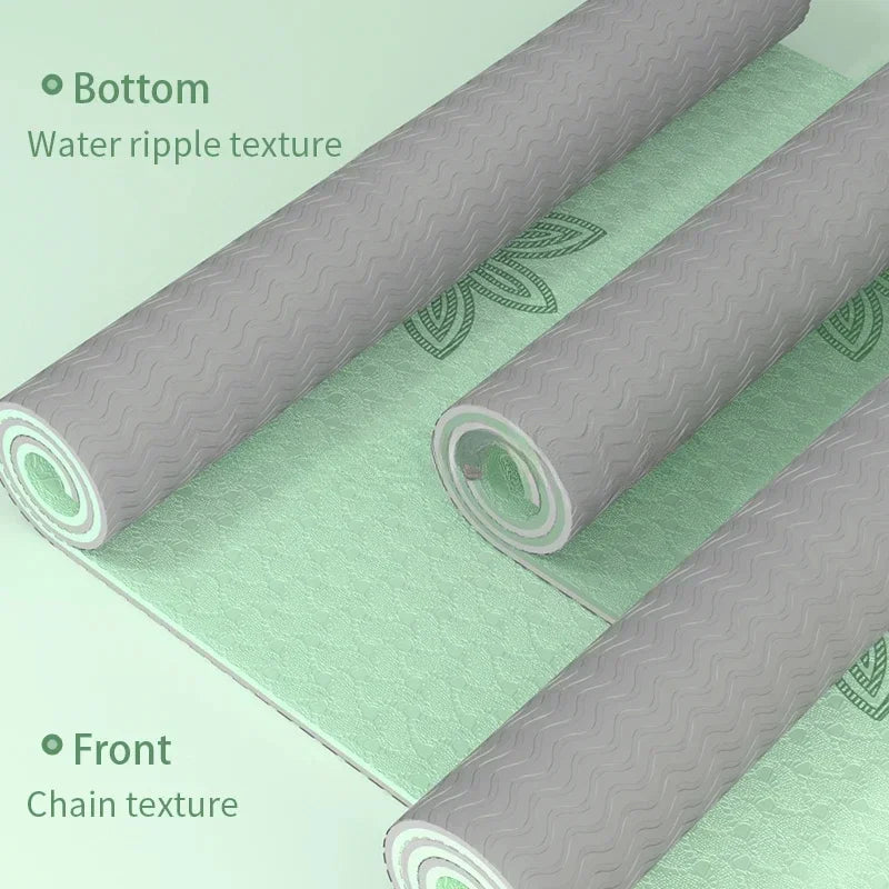 For Eco Friendly Workout Gym Mat Tapetes De Yoga Anti-slip Double Layer TPE Yoga Mat 6MM 8MM 10MM 12MM Thickness Online Sale