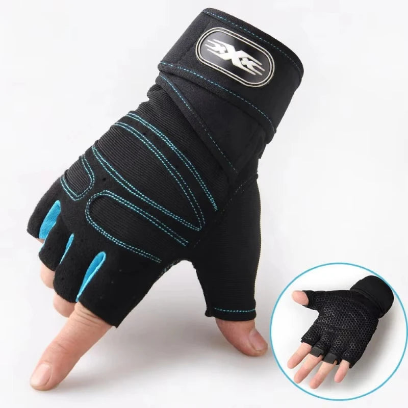 Fitness Half Finger Gloves Men And Women Wrist Guard Sports Dumbbell Riding Non Slip Horizontal Bar Exercise Training