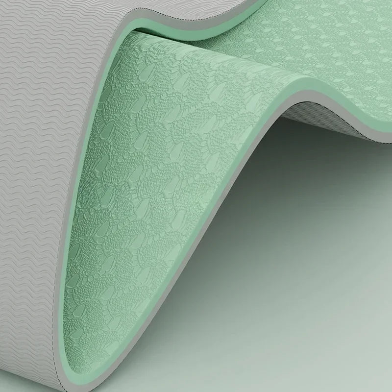 For Eco Friendly Workout Gym Mat Tapetes De Yoga Anti-slip Double Layer TPE Yoga Mat 6MM 8MM 10MM 12MM Thickness Online Sale