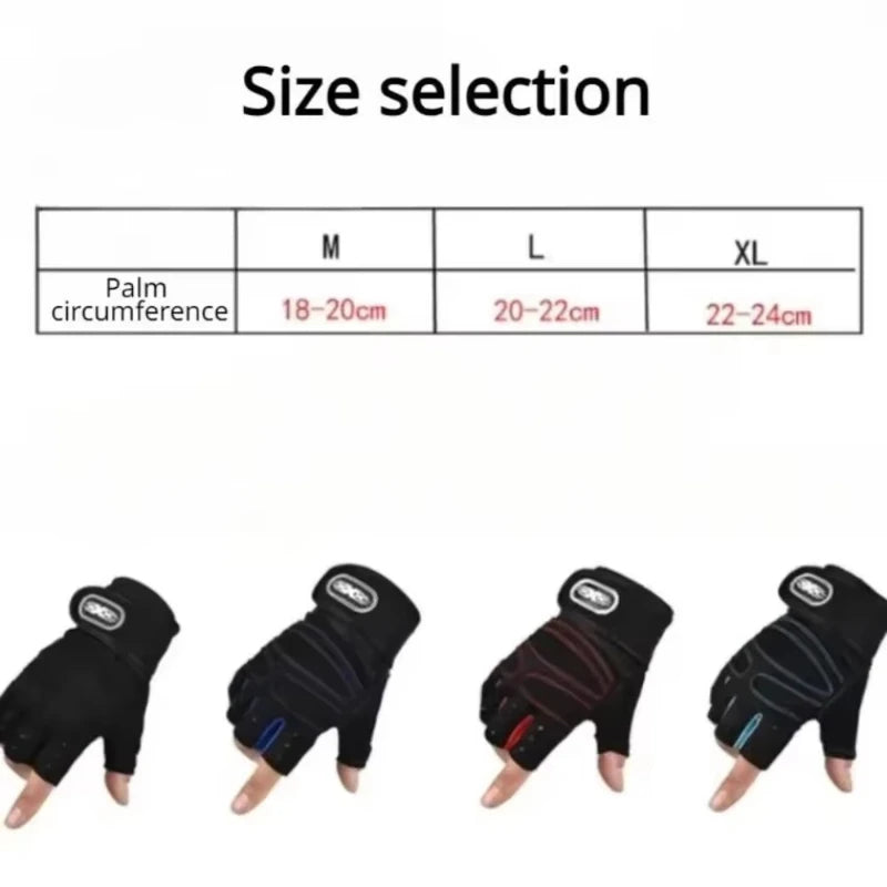Fitness Half Finger Gloves Men And Women Wrist Guard Sports Dumbbell Riding Non Slip Horizontal Bar Exercise Training