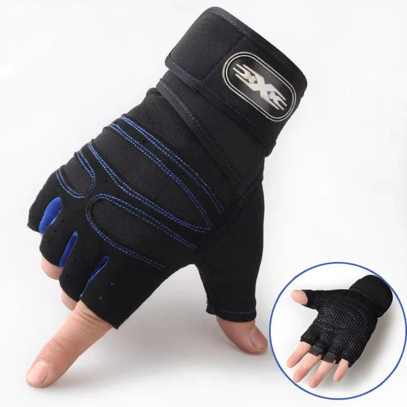 Fitness Half Finger Gloves Men And Women Wrist Guard Sports Dumbbell Riding Non Slip Horizontal Bar Exercise Training