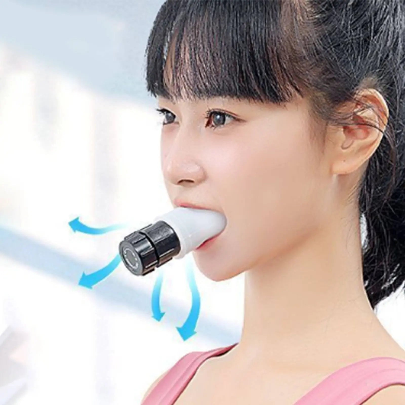 Breathing Training Device Increases Endurance Lung Capacity Exerciser Adjustable Breathing Exerciser Silicone Mouthpiece