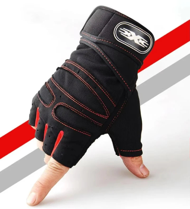 Fitness Half Finger Gloves Men And Women Wrist Guard Sports Dumbbell Riding Non Slip Horizontal Bar Exercise Training