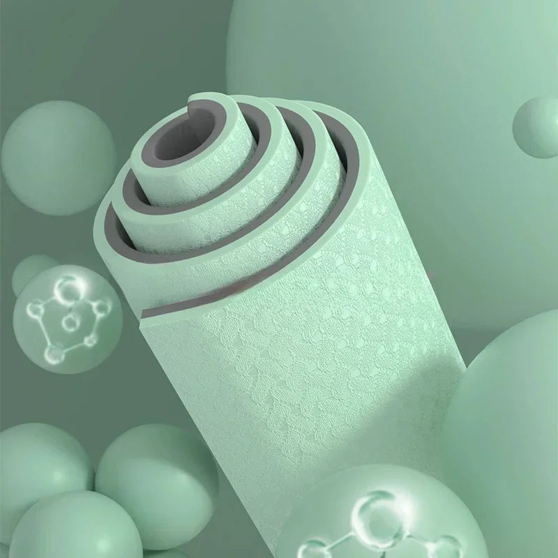 For Eco Friendly Workout Gym Mat Tapetes De Yoga Anti-slip Double Layer TPE Yoga Mat 6MM 8MM 10MM 12MM Thickness Online Sale