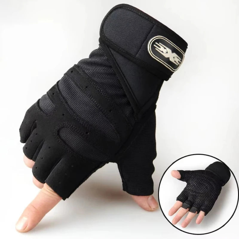 Fitness Half Finger Gloves Men And Women Wrist Guard Sports Dumbbell Riding Non Slip Horizontal Bar Exercise Training
